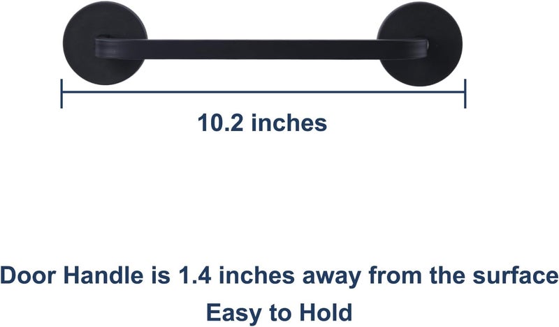 LEVOSHUA Magnetic Door Handle for Refrigerator, Heavy Duty Magnet Fridge Handle, Replacement Pull Bar for Fridge, Ferrous Entry Door, Metal Garage Door, Black, Pack of 2 - Image 5